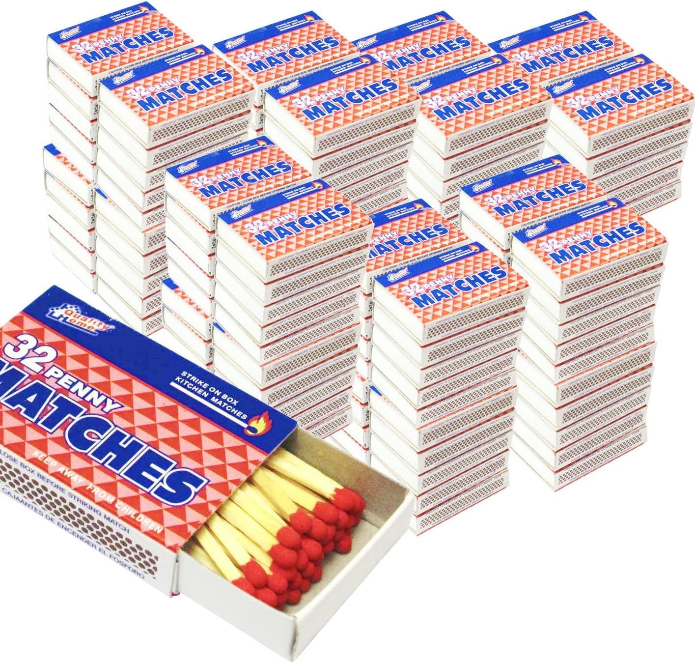 Quality Home 200 Boxes – Wooden Kitchen Matches, Strike On Box Type